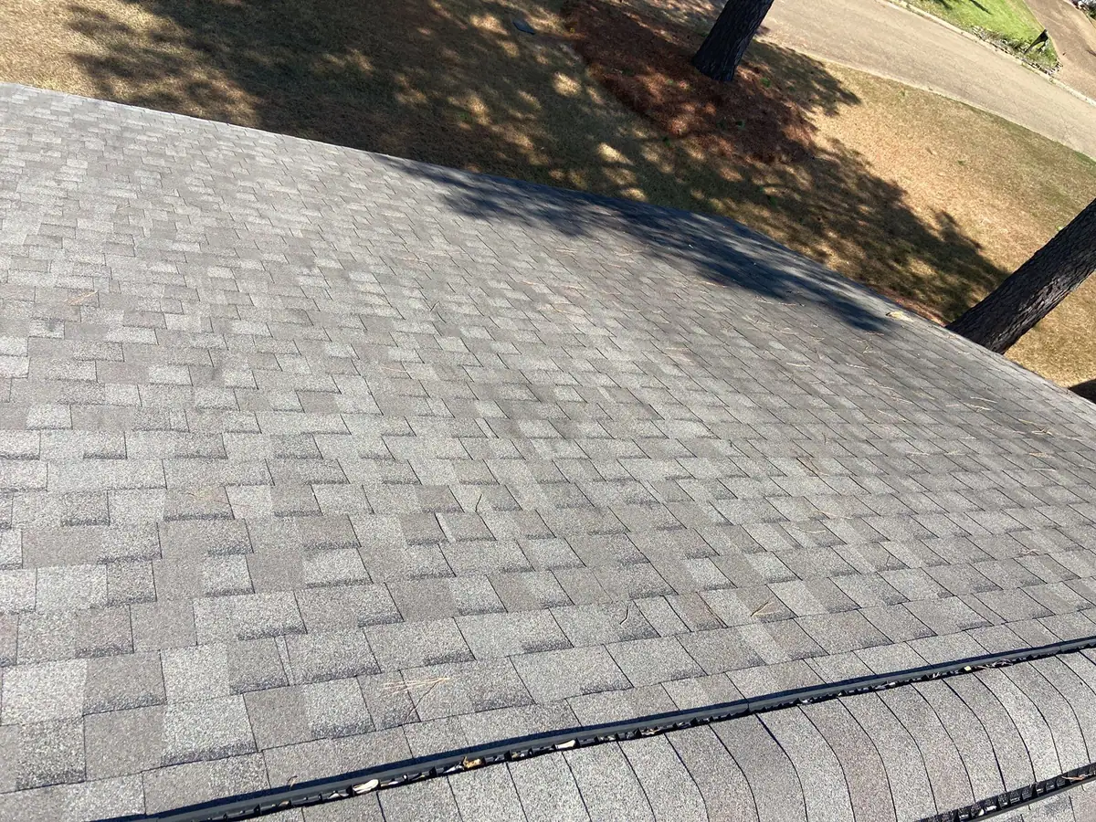 Finished shingle roof on a home, roof repair and replacement by Dickerson Contracting in Madison, MS