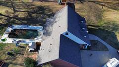 Aerial view of a Central Mississippi home roofed by Dickerson