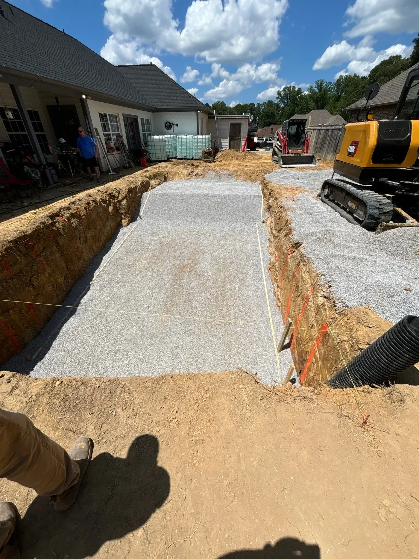 Pool excavation on a Dickerson DC Pools jobsite