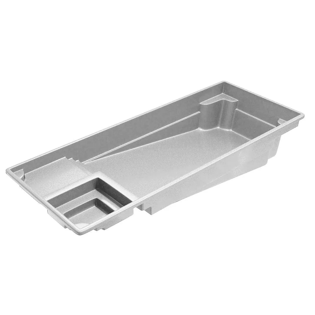 Latham Astoria 16 fiberglass pool shell render, 40' × 15.83'