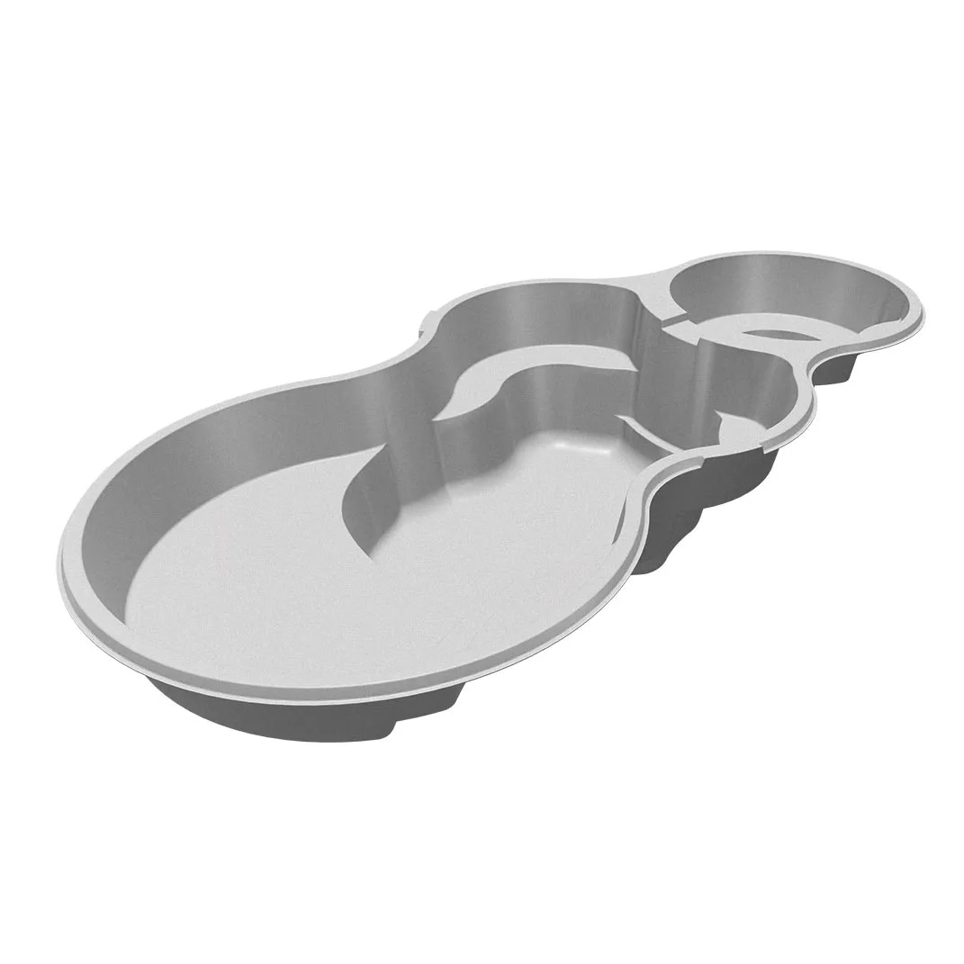 Latham Axiom 12 Deluxe fiberglass pool shell render, 26' × 12'