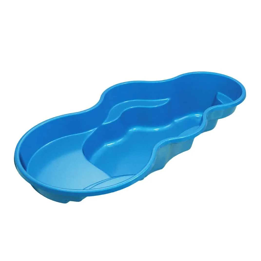 Latham Axiom 12 fiberglass pool shell render, 26' × 12'