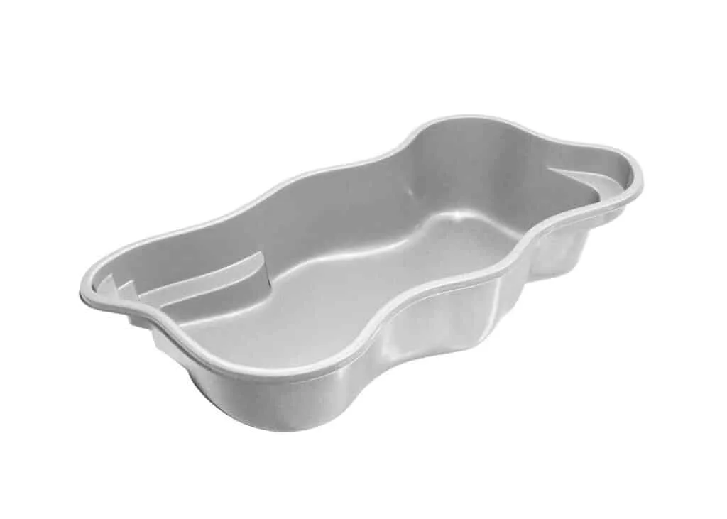 Latham Cape Cod 14 fiberglass pool shell render, 31' × 14'