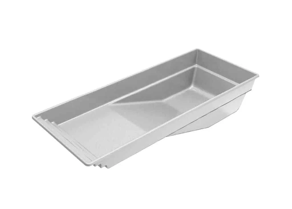 Latham Monaco fiberglass pool shell render, 40' × 16'