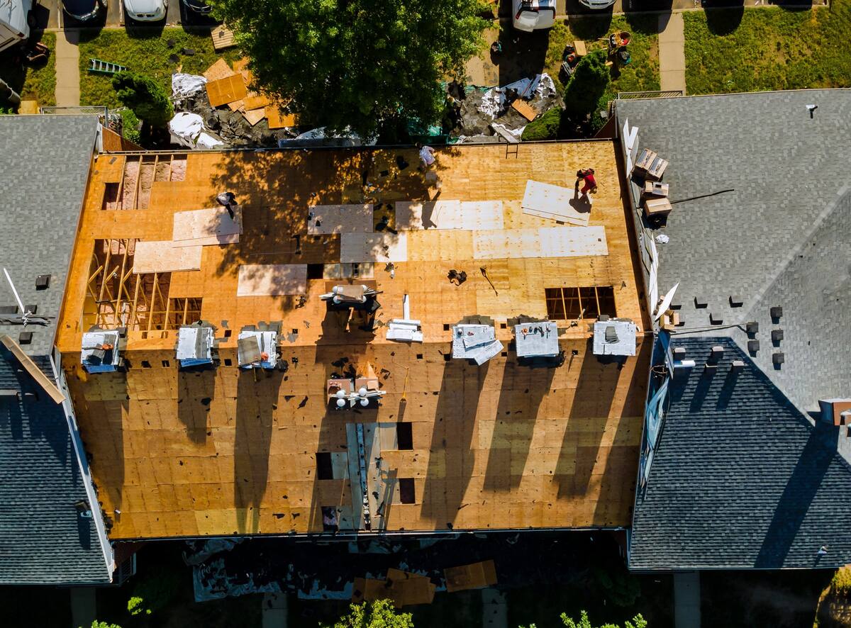Residential shingle roof detail after install by Dickerson Contracting